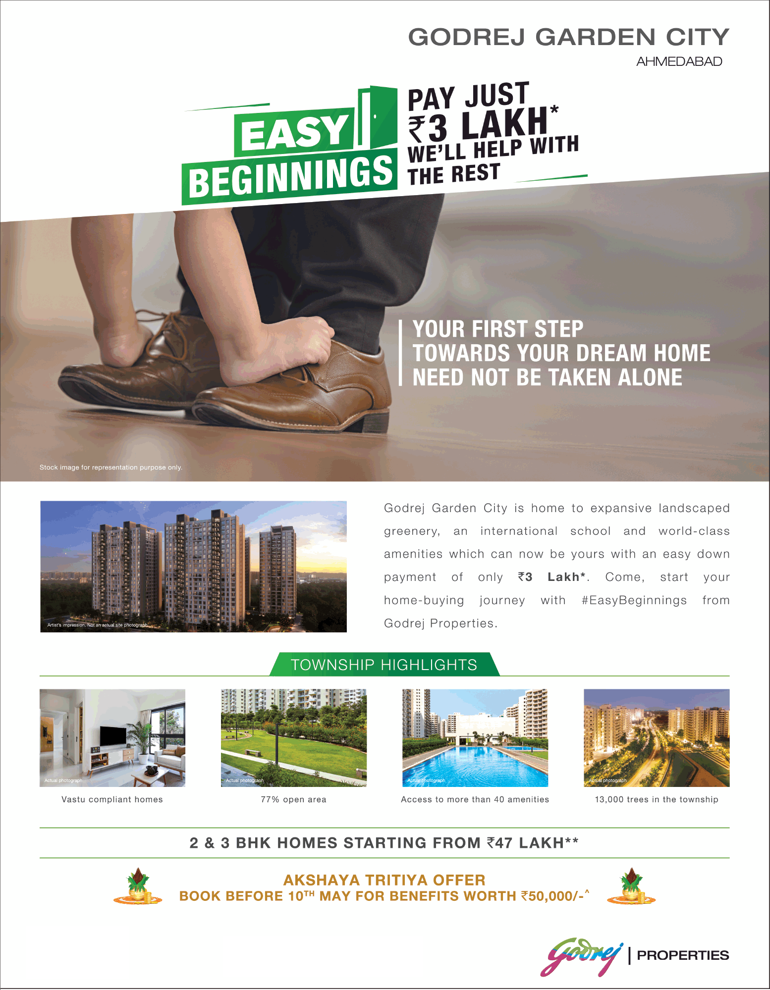 Book before 10th May for benefits worth Rs. 50000 at Godrej Garden City in Ahmedabad Update